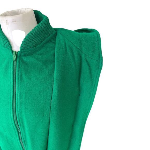 Vintage Authentic MacKintosh Vestcoat Navy Blue Green Button Wool Coat Hooded 14 - Picture 3 of 12